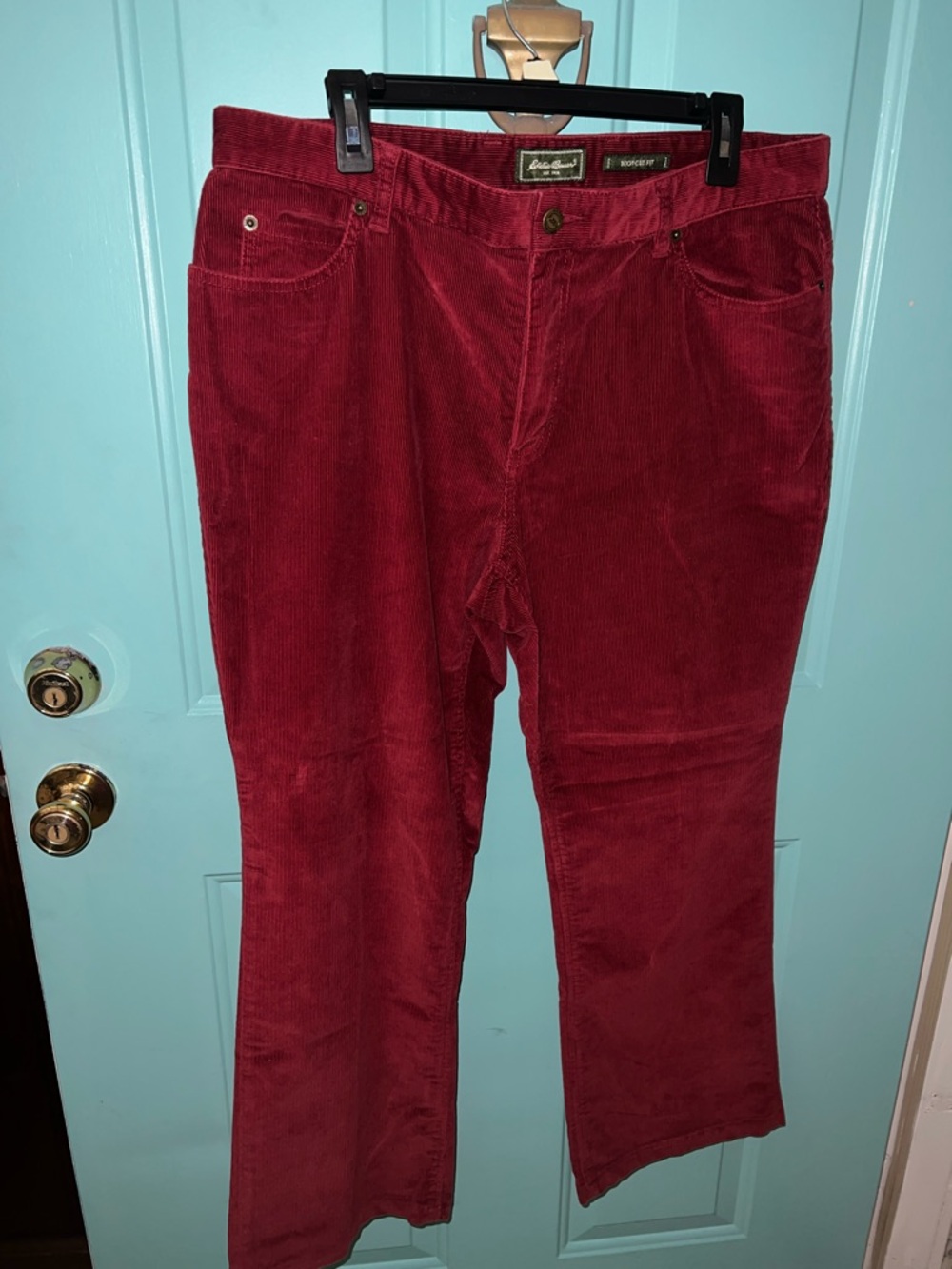 Eddie Bauer Burgundy Boot-Cut Corduroy Pants Women's size 14